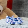 Бебешки балеринки PONKI FLORA BLUE №21-25