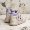 Бебешки боти PONKI VLOVE BEIGE-PURPLE №22-26