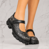 Детски балеринки PONKI Mary Jane Black-Silver №31-36