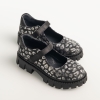 Детски балеринки PONKI XTRAVAGANZA BLACK SILVER №31-36