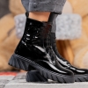 Детски елегантни кубинки PONKI ROSES BLACK-LAK №31-36