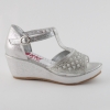 Детски сандали на платформа PONKI PEARLS SILVER№27-30 