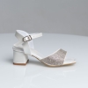 Детски сандали на токче PONKI Glow White Pearl №31-36