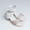 Детски сандали на токче PONKI Glow White Pearl №31-36
