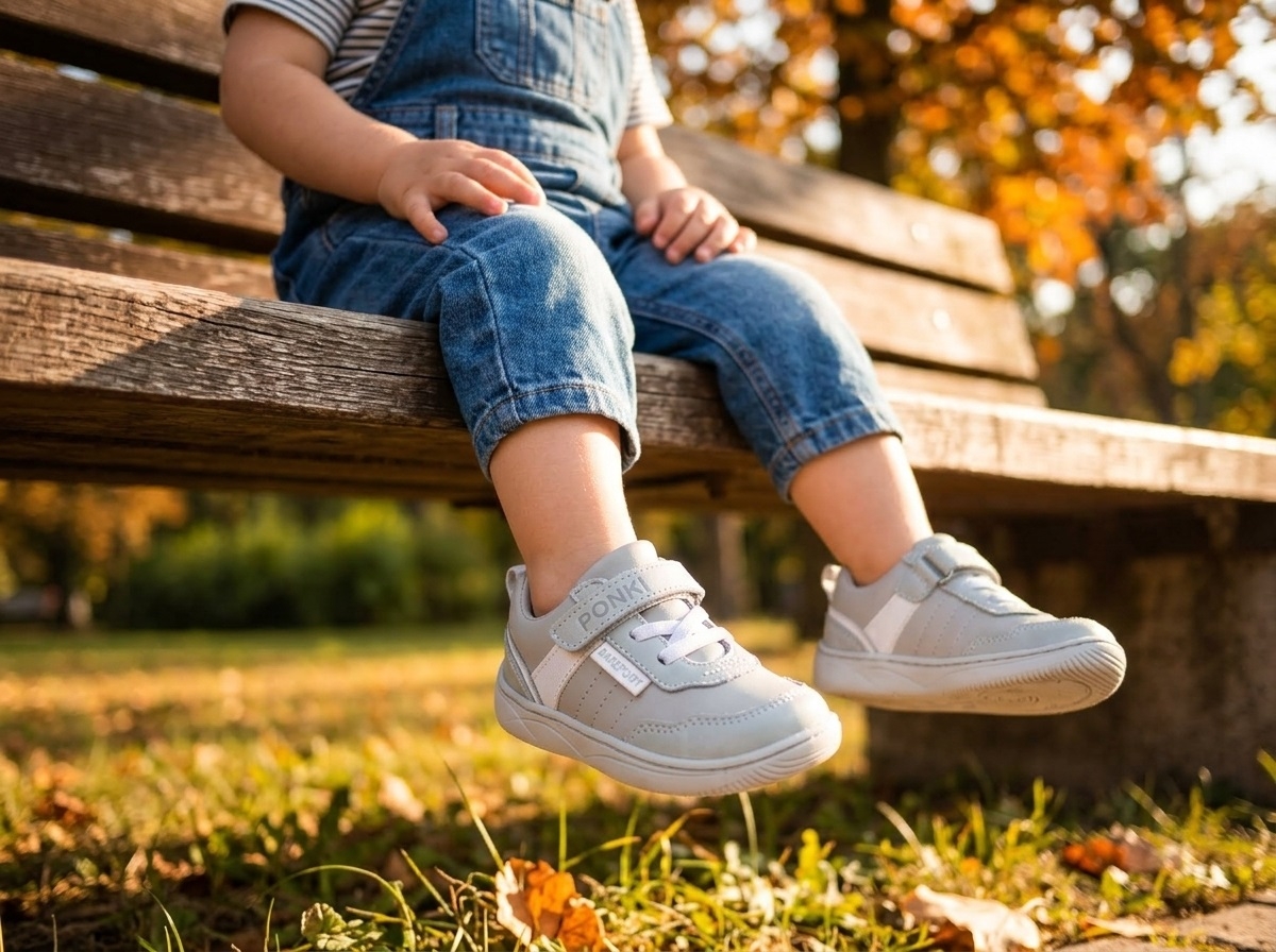 Бебешки боси обувки PONKI Barefoot Balance Green / Grey №21-25