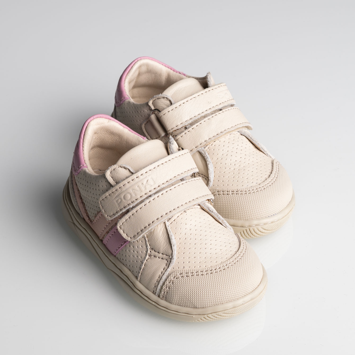 Бебешки боси обувки PONKI Barefoot Lignes Beige №19-21
