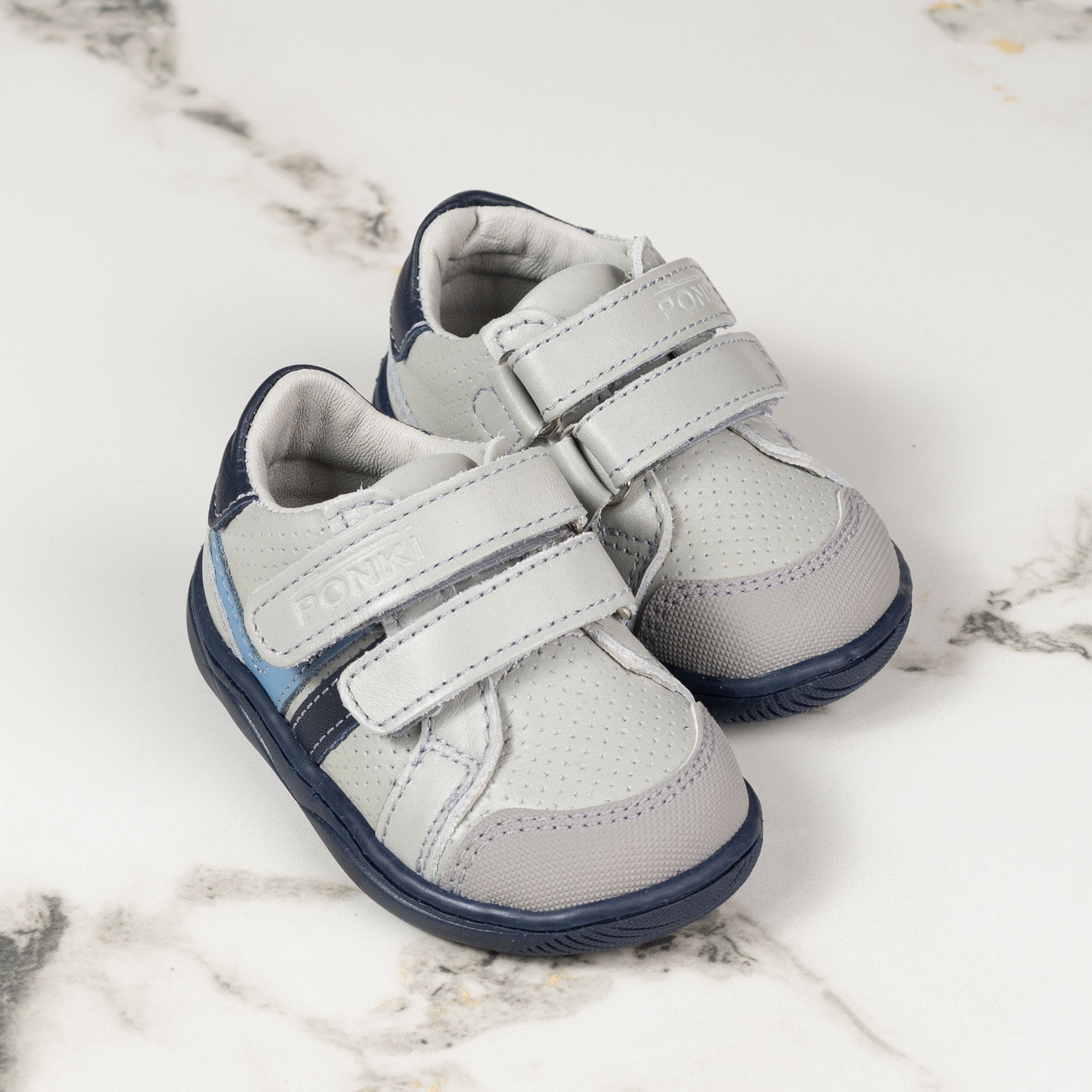 Бебешки боси обувки PONKI Barefoot Lignes Grey №22-25