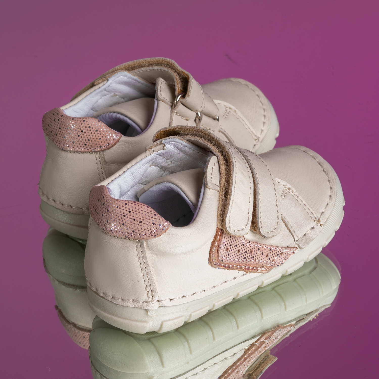 Бебешки боси обувки PONKI BAREFOOT SLICK Beige №19-23