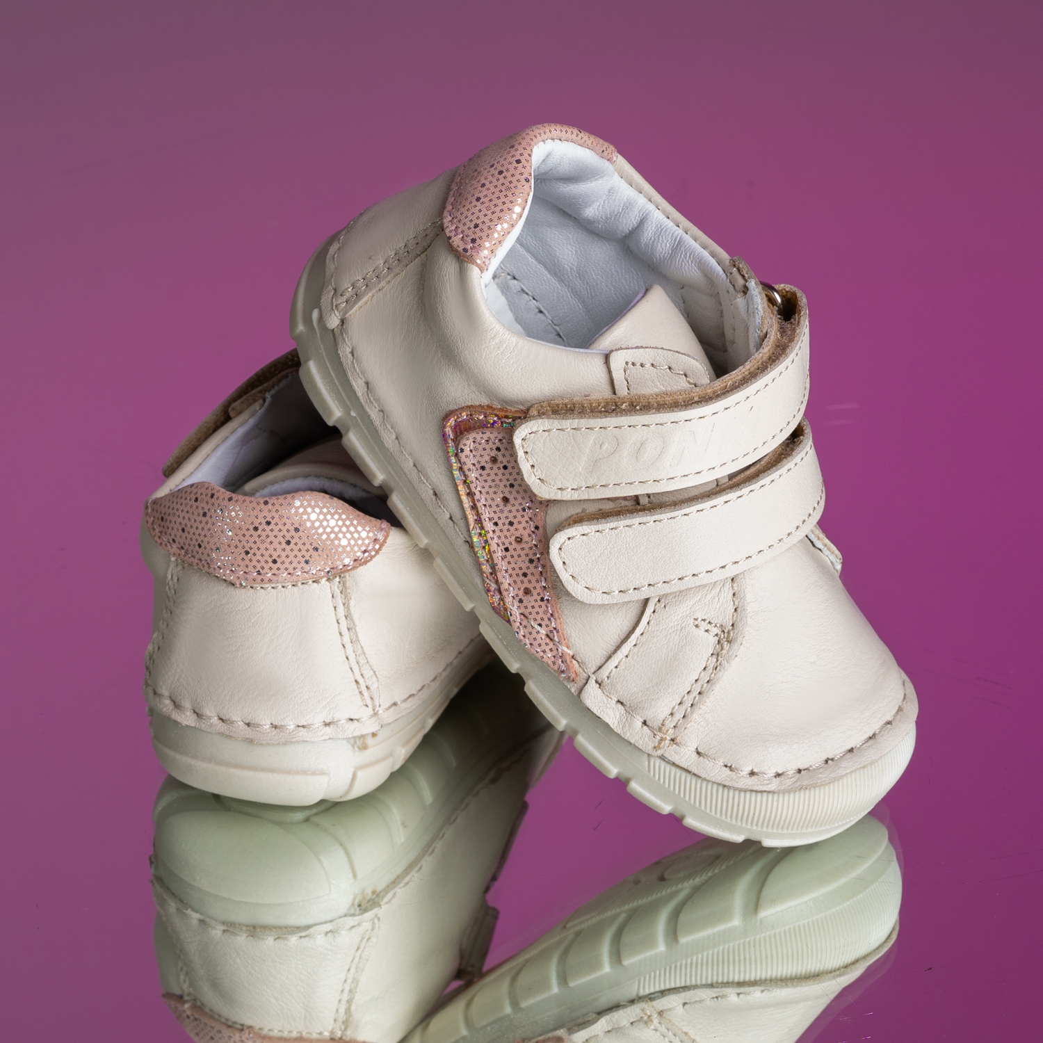 Бебешки боси обувки PONKI BAREFOOT SLICK Beige №19-23