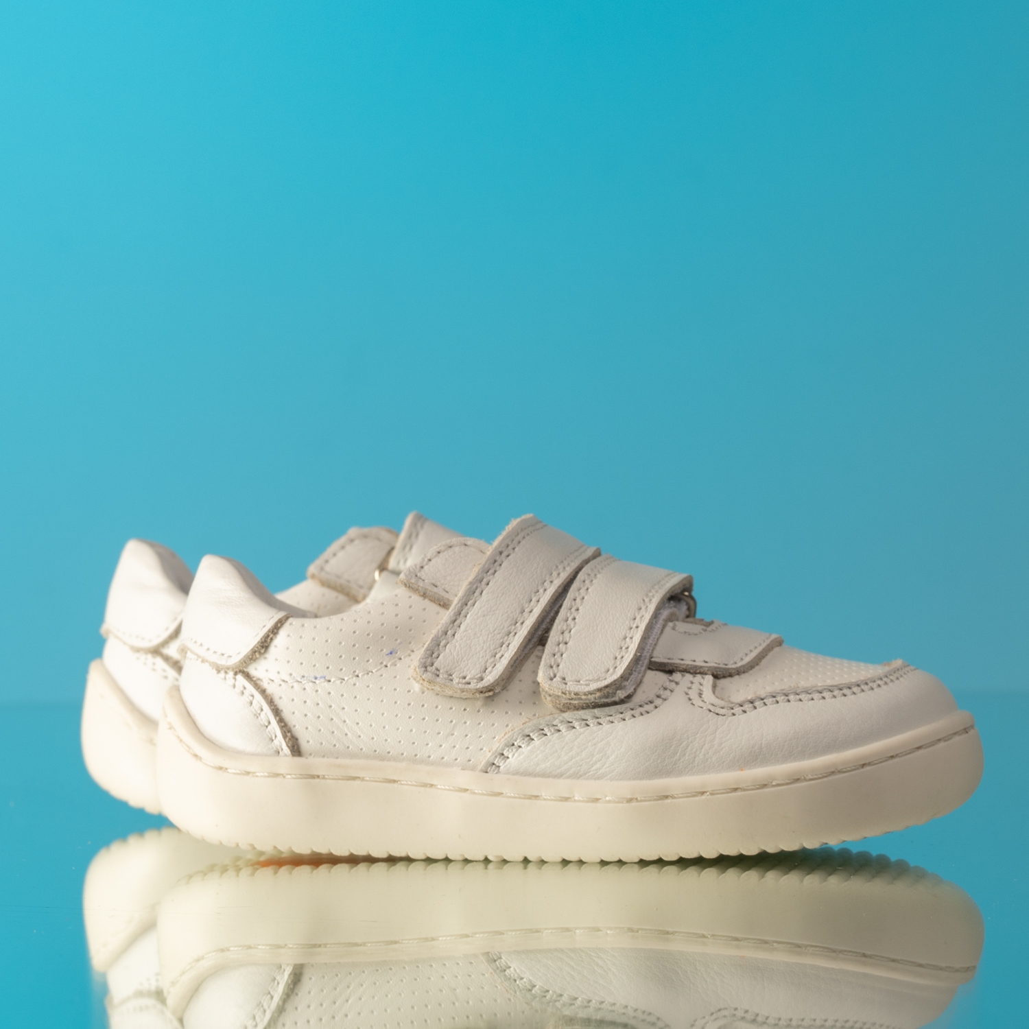 Бебешки боси обувки PONKI Barefoot Srowe White №21-25
