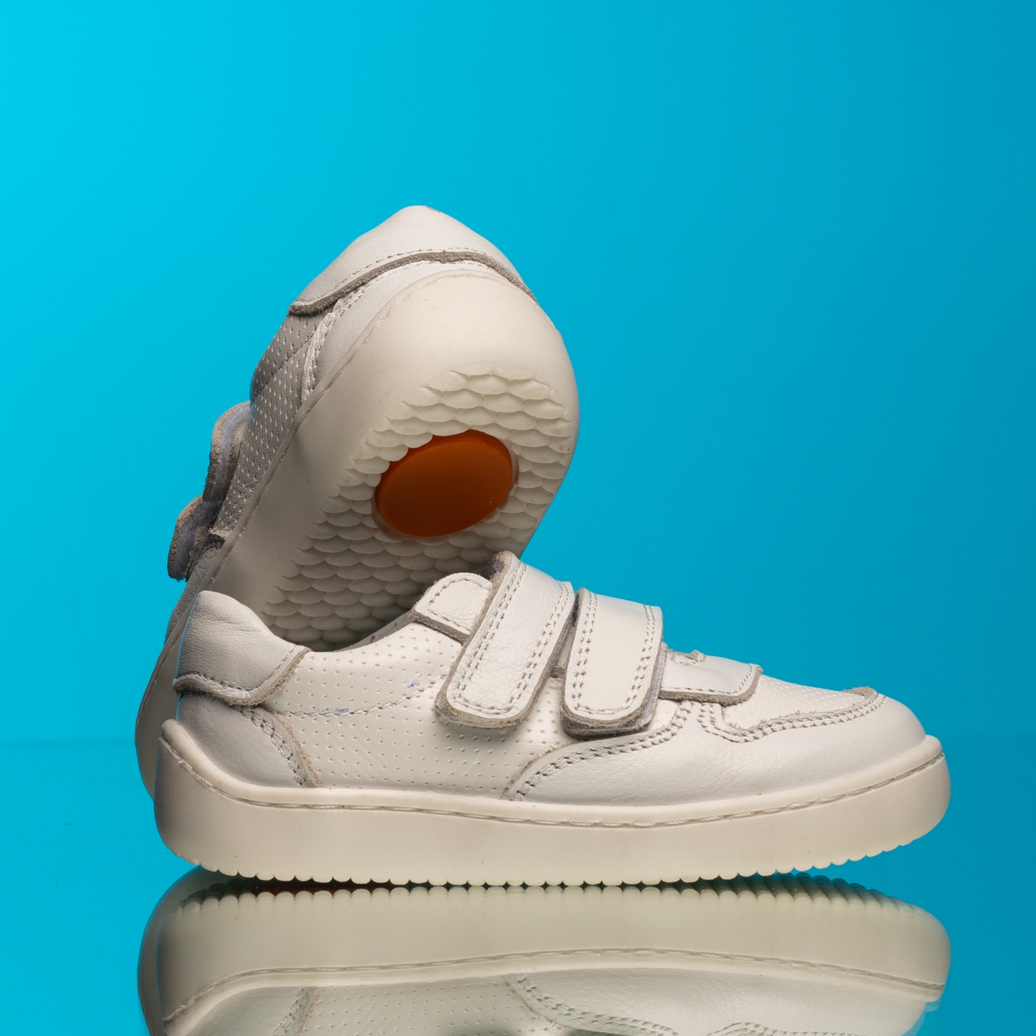 Бебешки боси обувки PONKI Barefoot Srowe White №21-25
