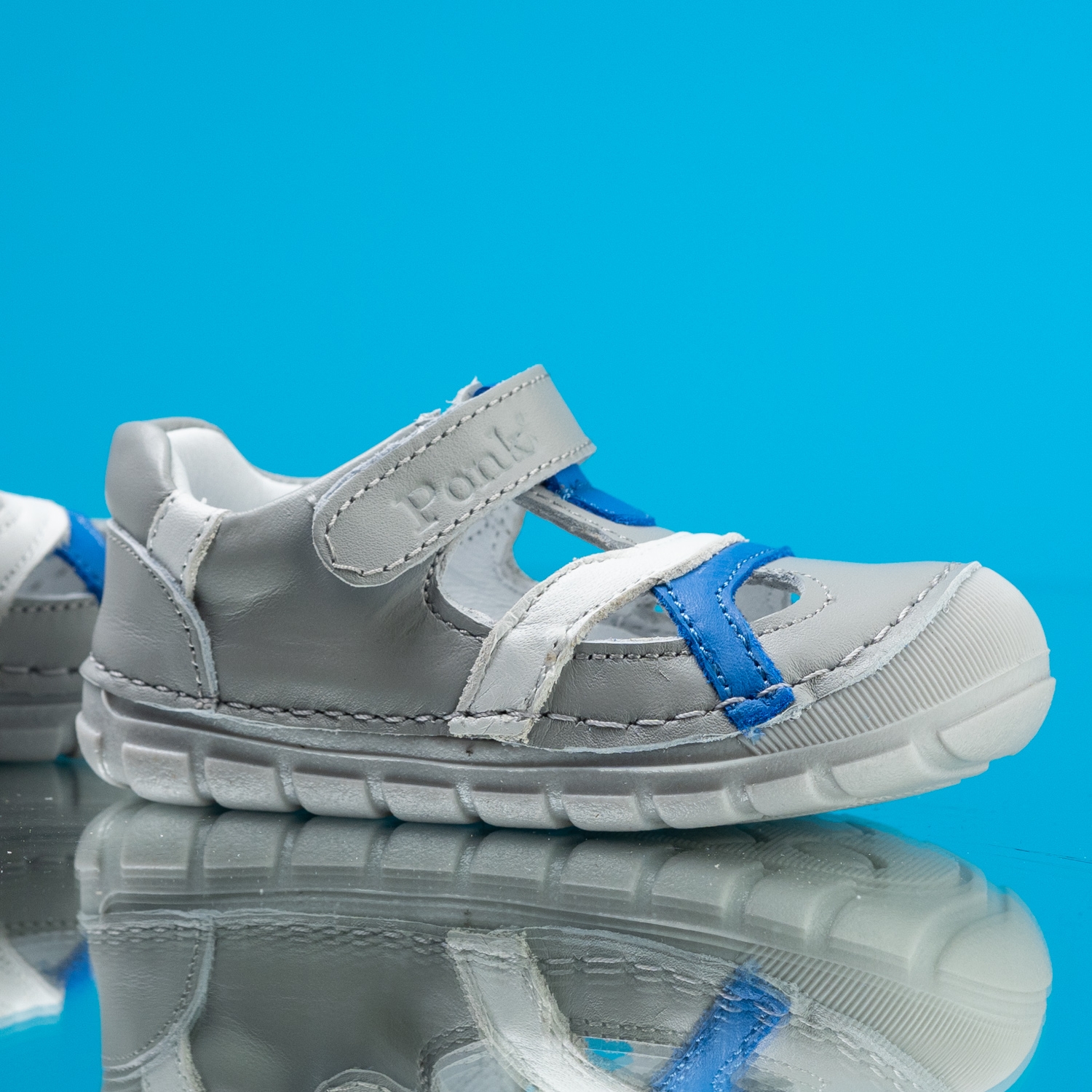 Бебешки боси сандали PONKI BAREFOOT SPLEAR GREY №19-21