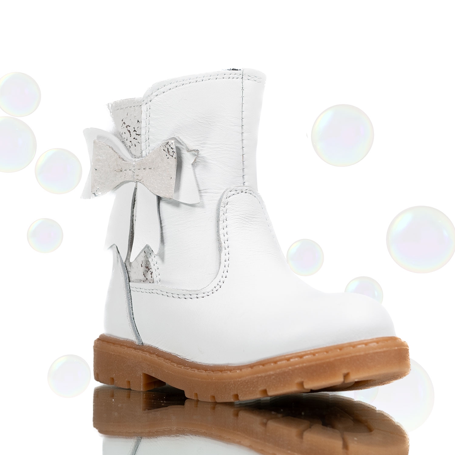 Бебешки боти  PONKI HK-BOW White №22-25