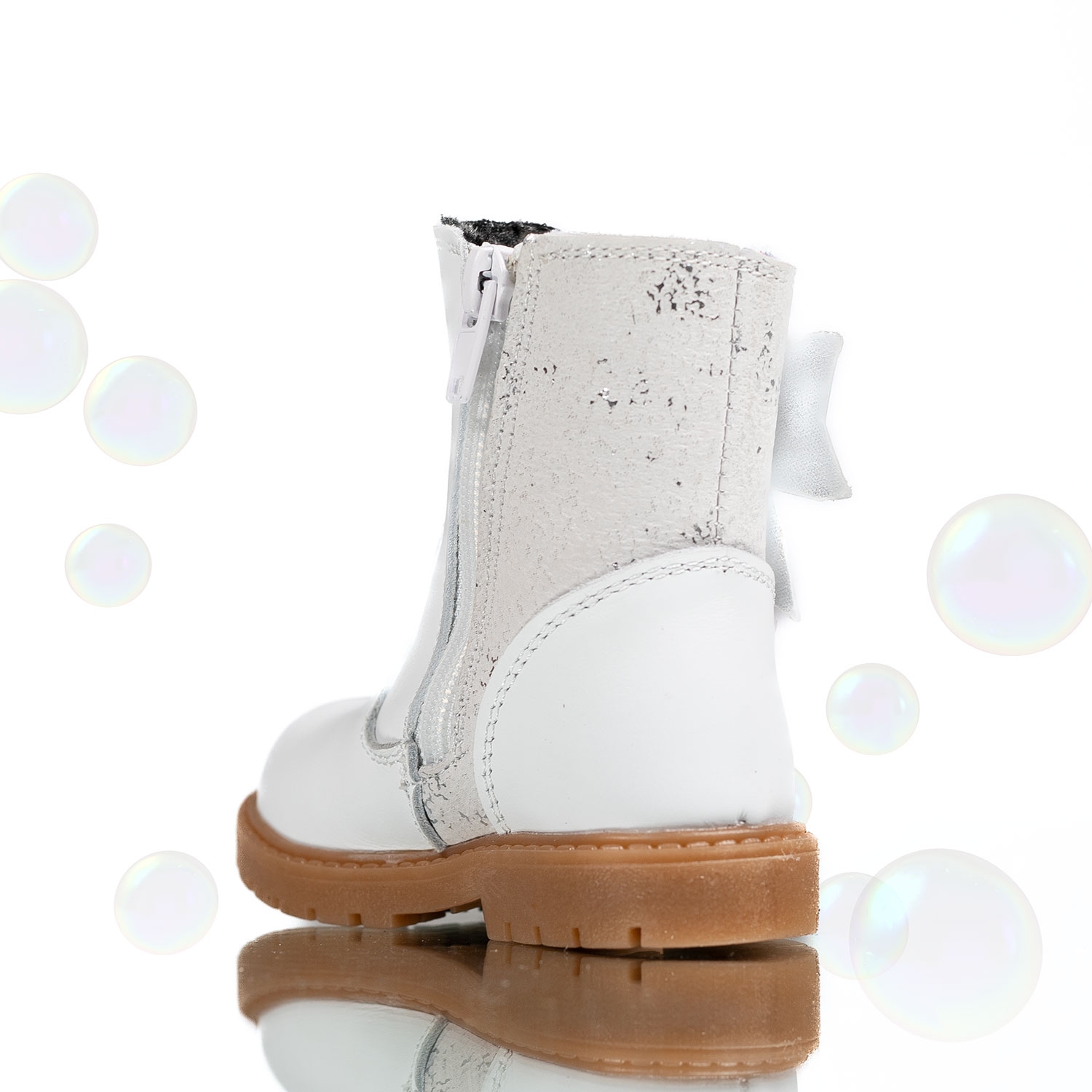 Бебешки боти  PONKI HK-BOW White №22-25