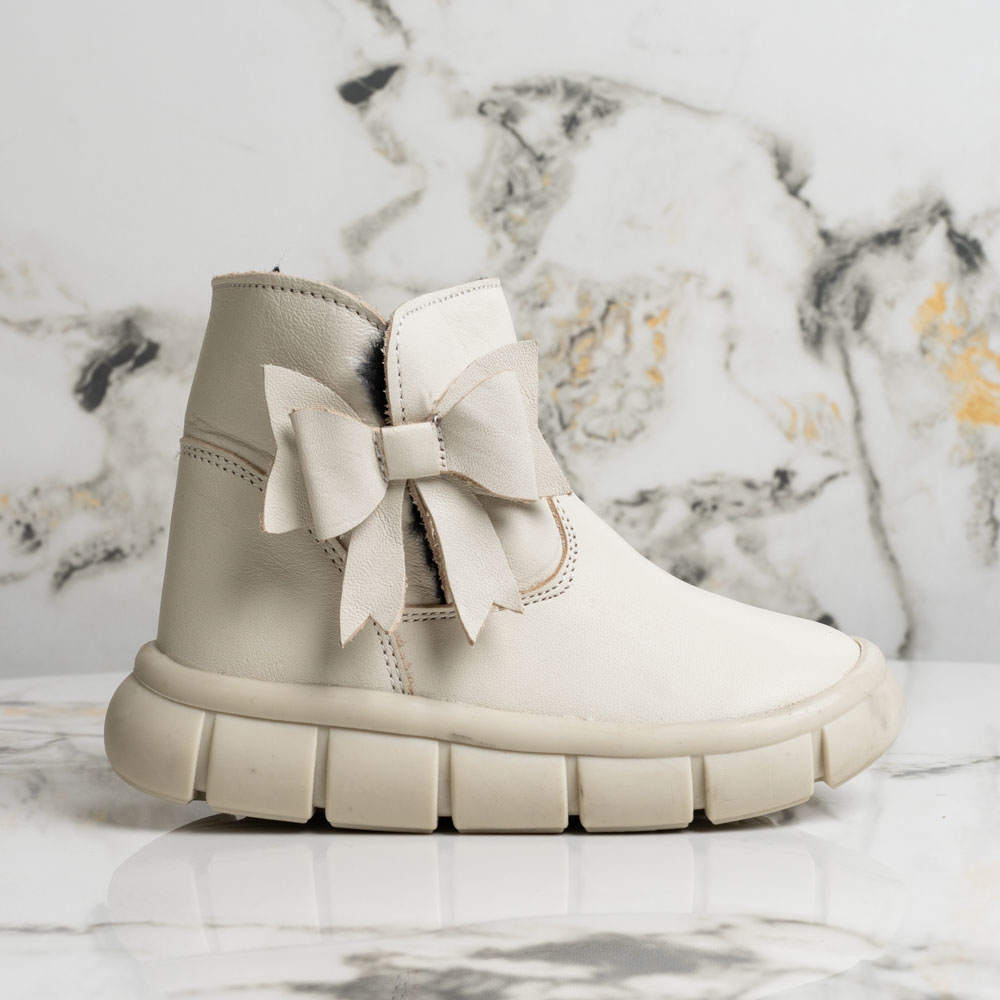 Бебешки ботушки PONKI ROSETTE BEIGE №20-21