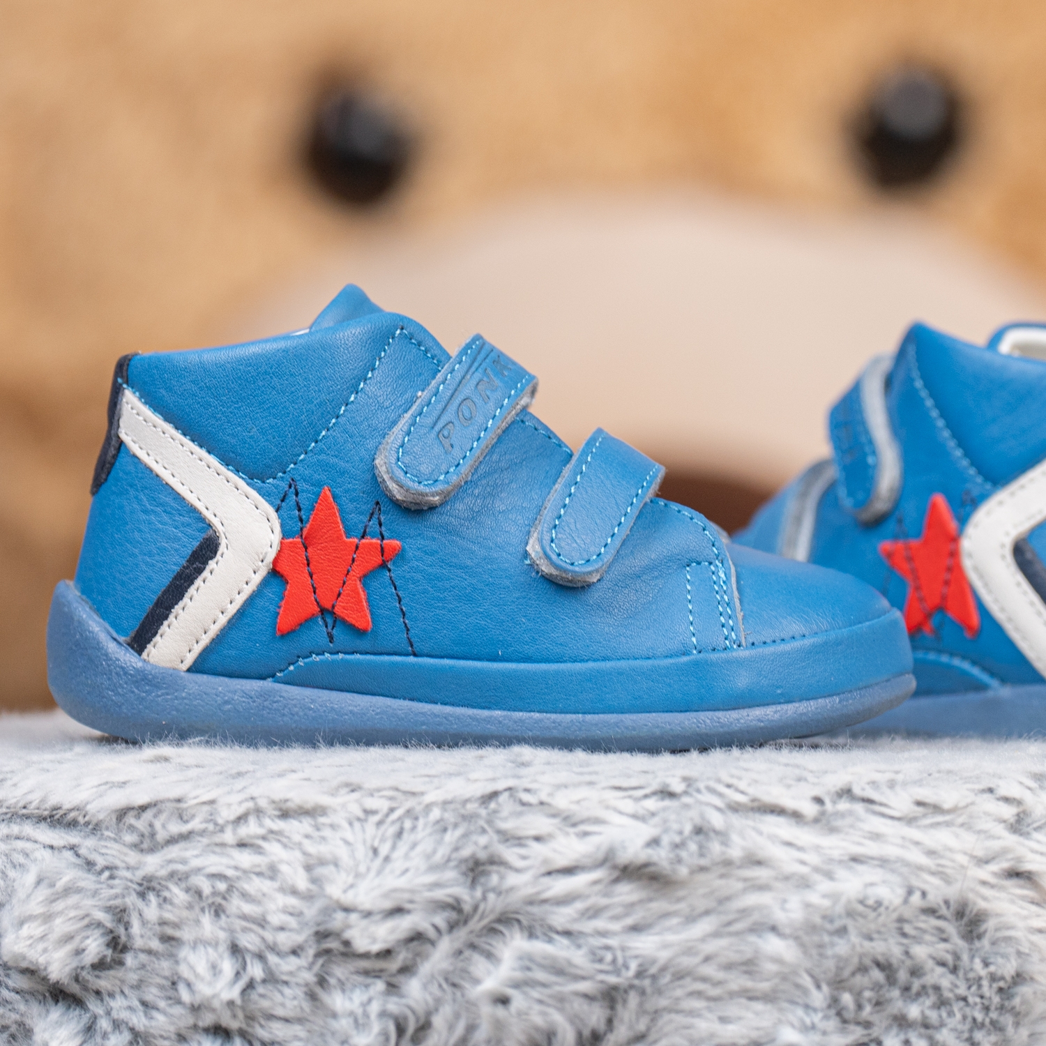 Бебешки обувки PONKI ATOM STAR BLUE-RED №19-21