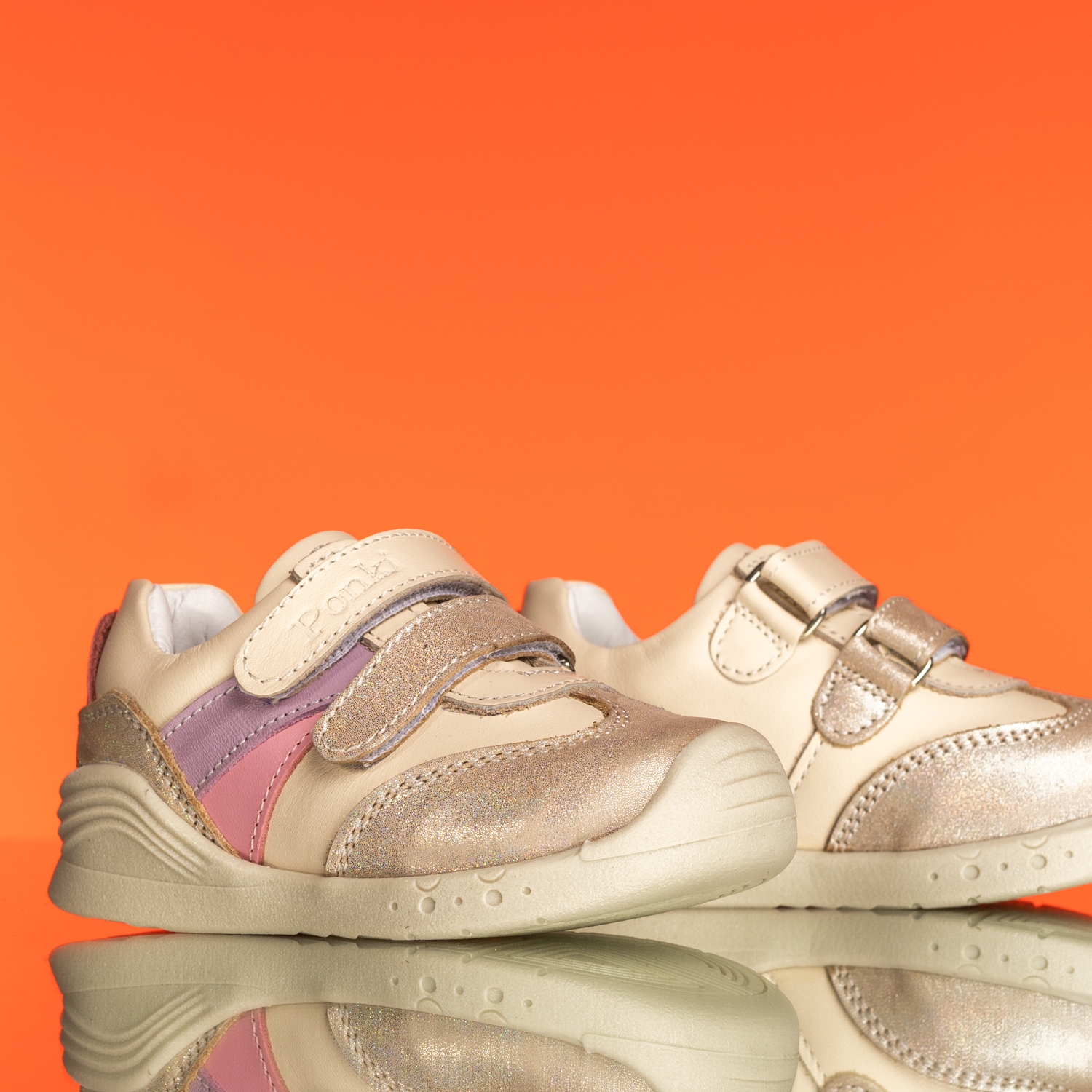 Бебешки обувки PONKI Wigglers Beige №19-25