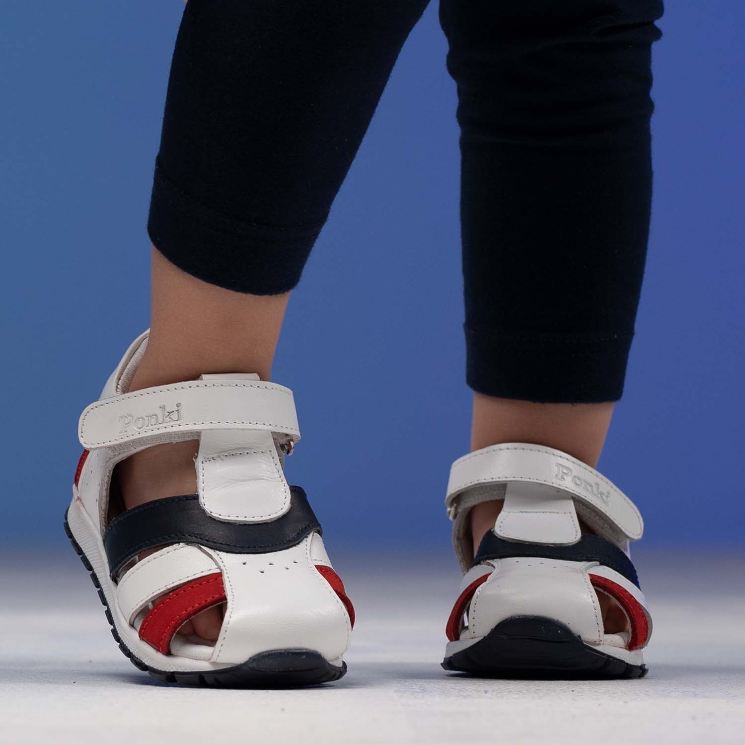 Бебешки сандали PONKI Alpha White-Red №19-25
