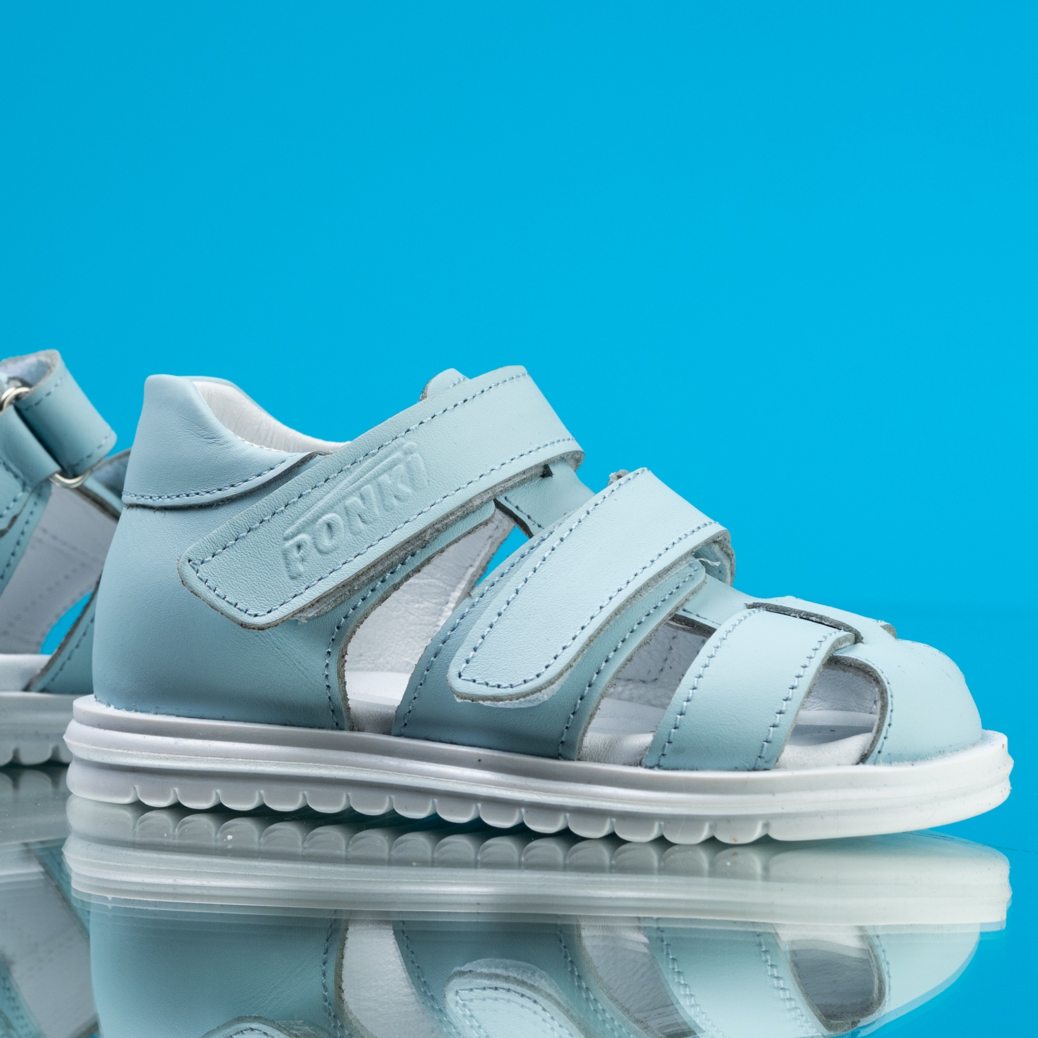 Бебешки сандали PONKI Craft Lightblue №19-25