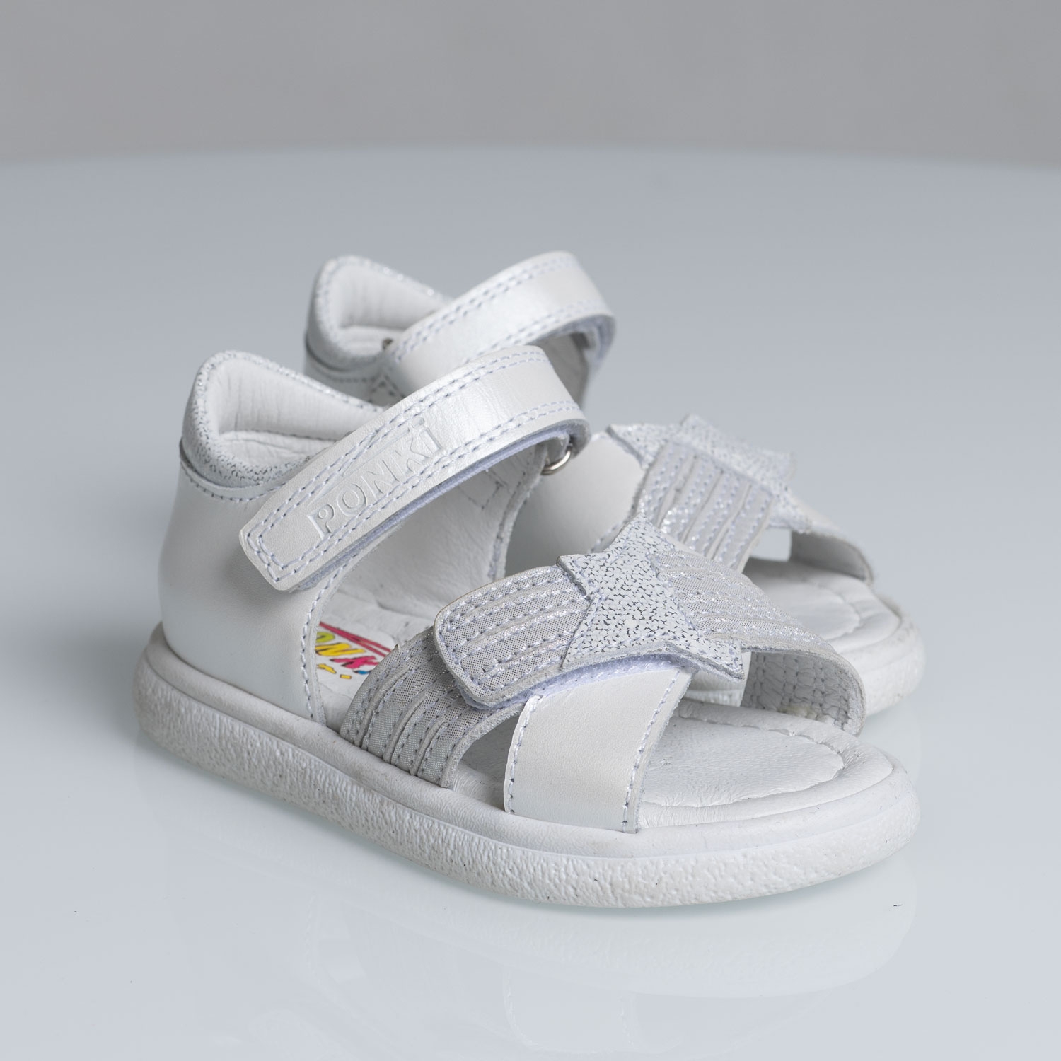 Бебешки сандали PONKI Estrella White №21-25