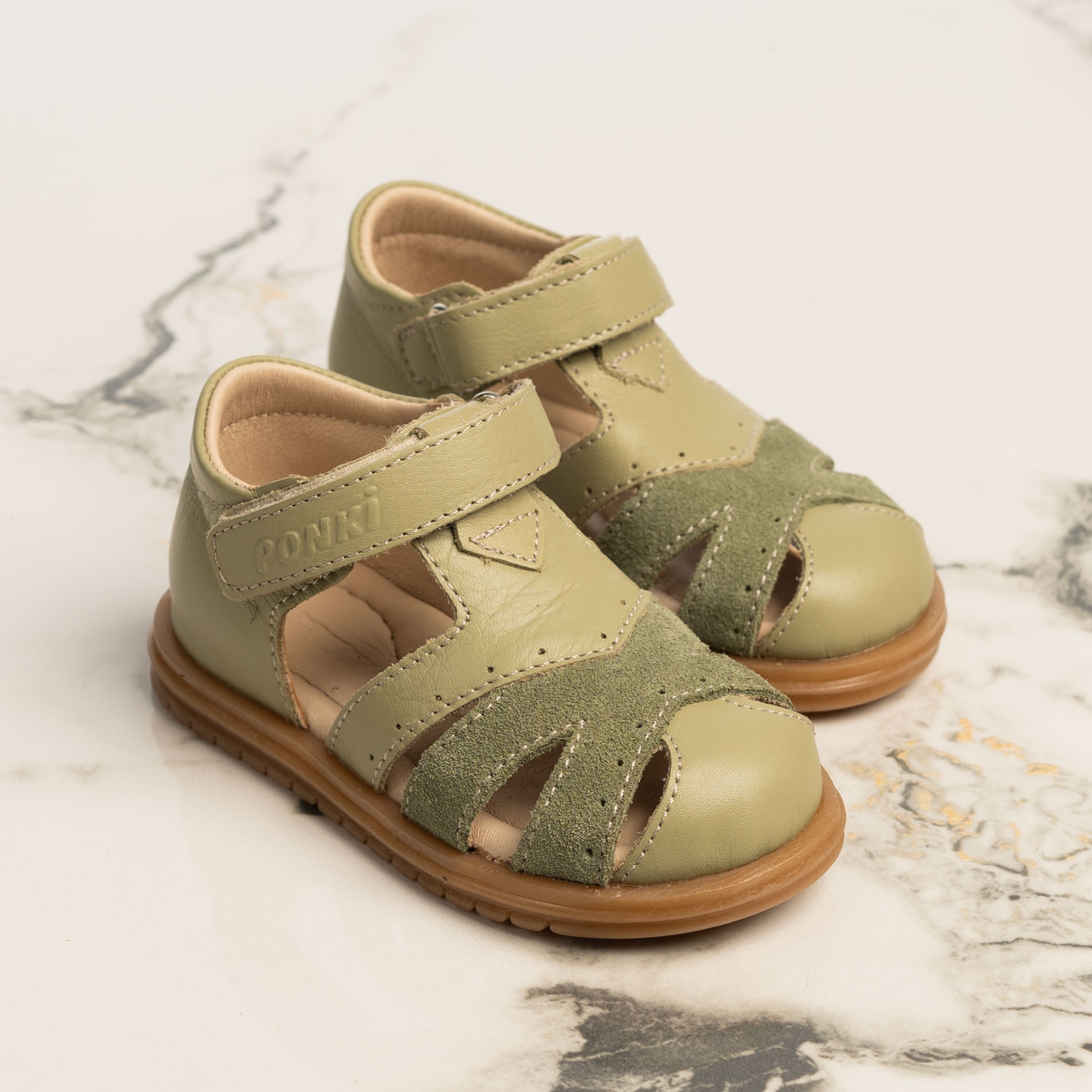 Бебешки сандали PONKI Fallow Green №22-25