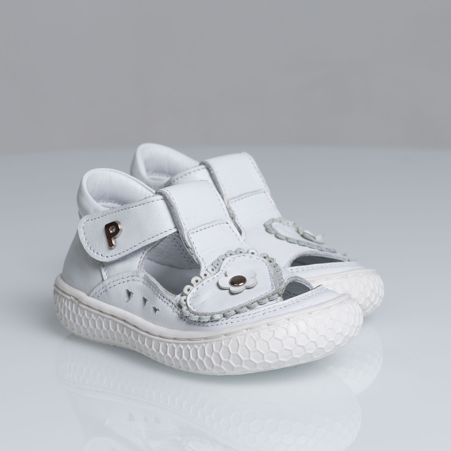 Бебешки Сандали PONKI Malena White №22-25