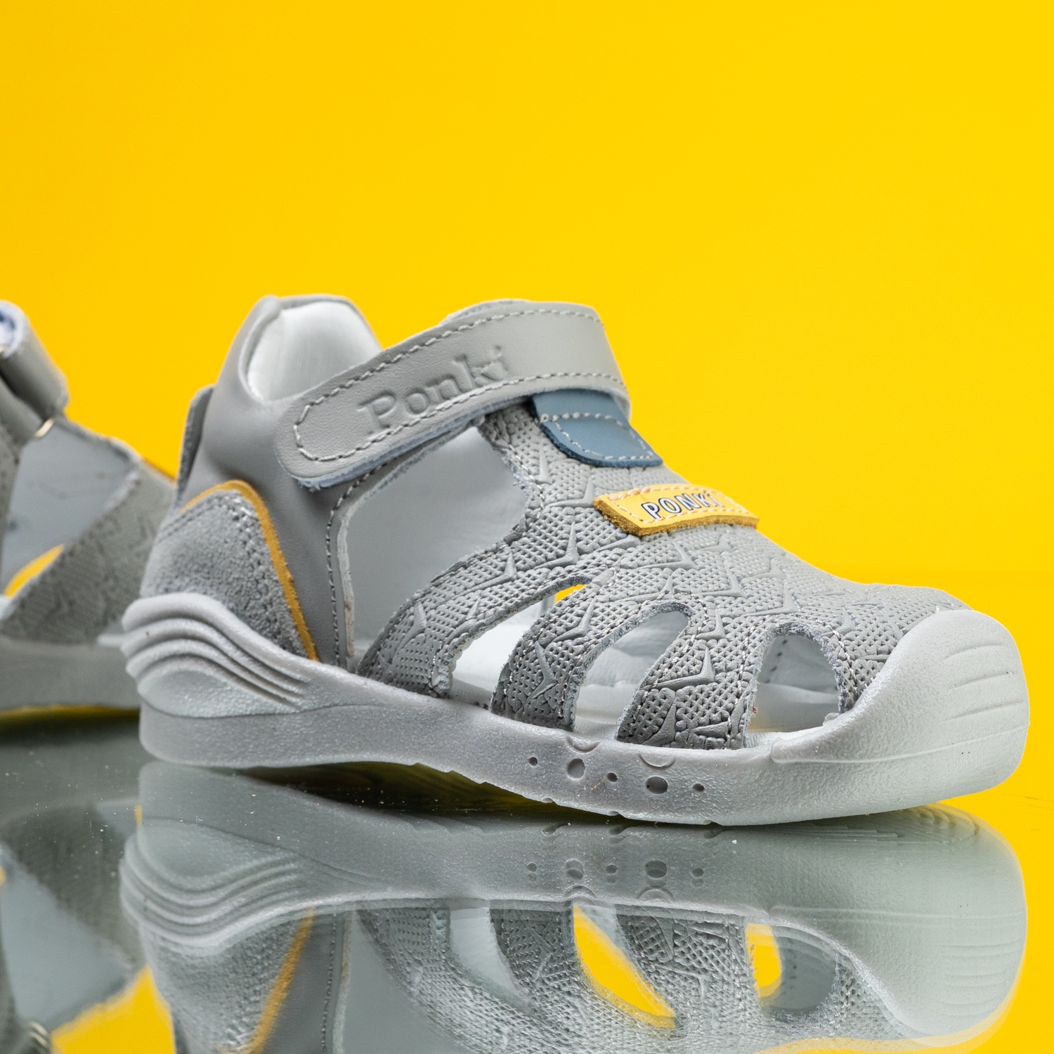 Бебешки сандали PONKI Optic Grey №19-25