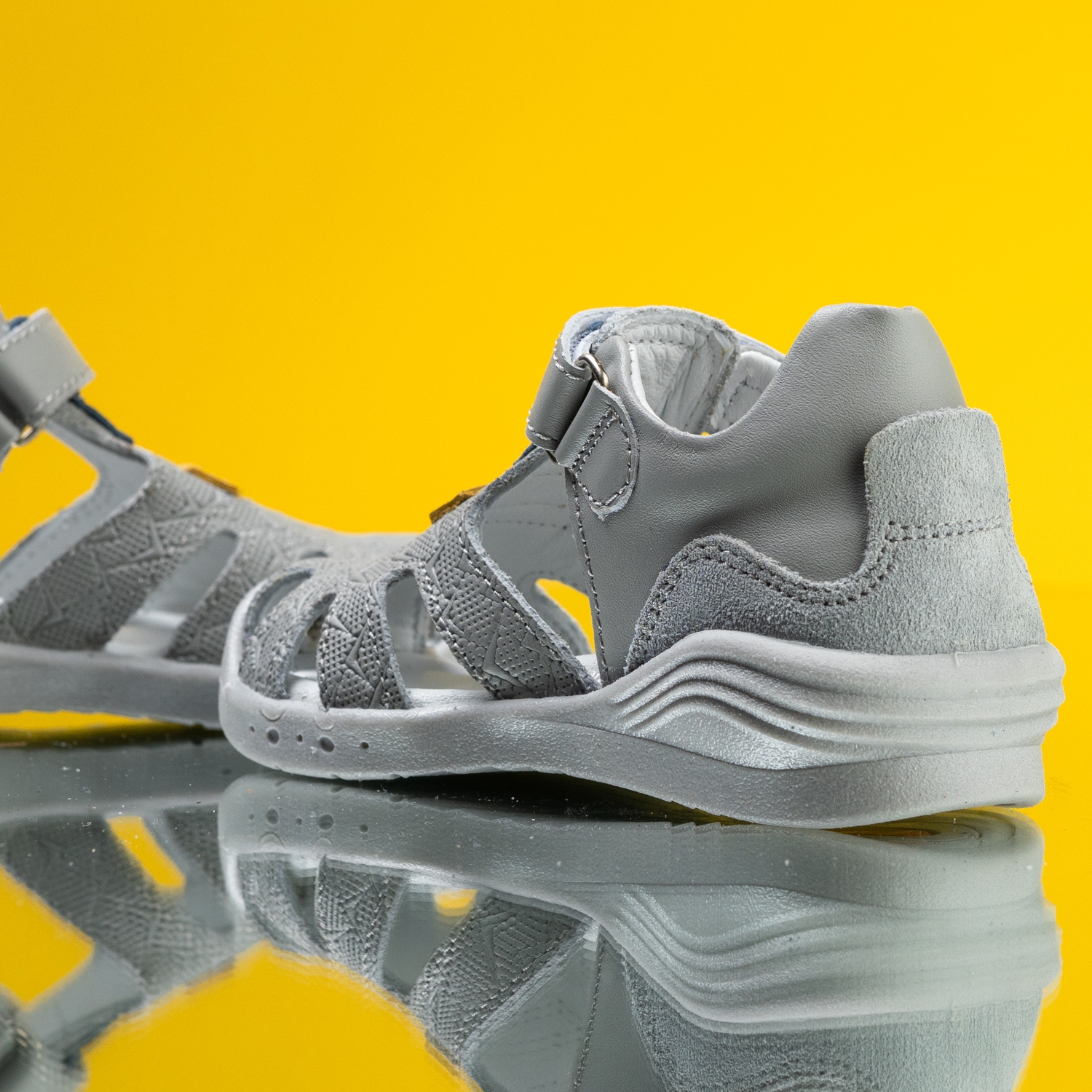 Бебешки сандали PONKI Optic Grey №19-25