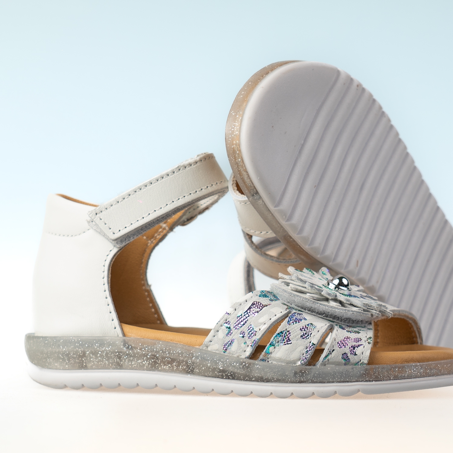 Бебешки сандали PONKI Queen White №22-25