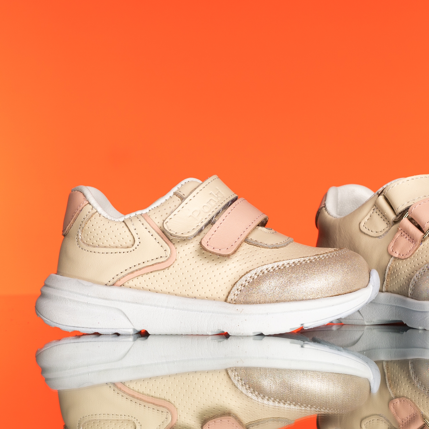 Бебешки сникърси PONKI Cozees Beige №19-25