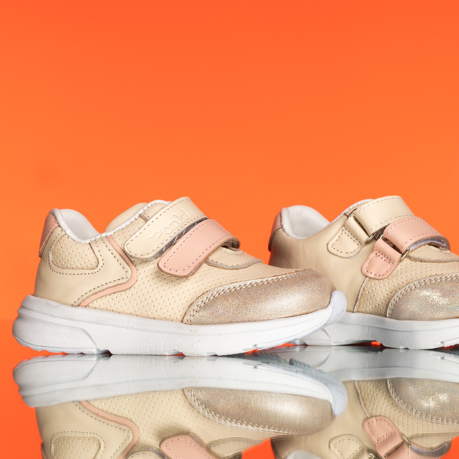 Бебешки сникърси PONKI Cozees Beige №19-25