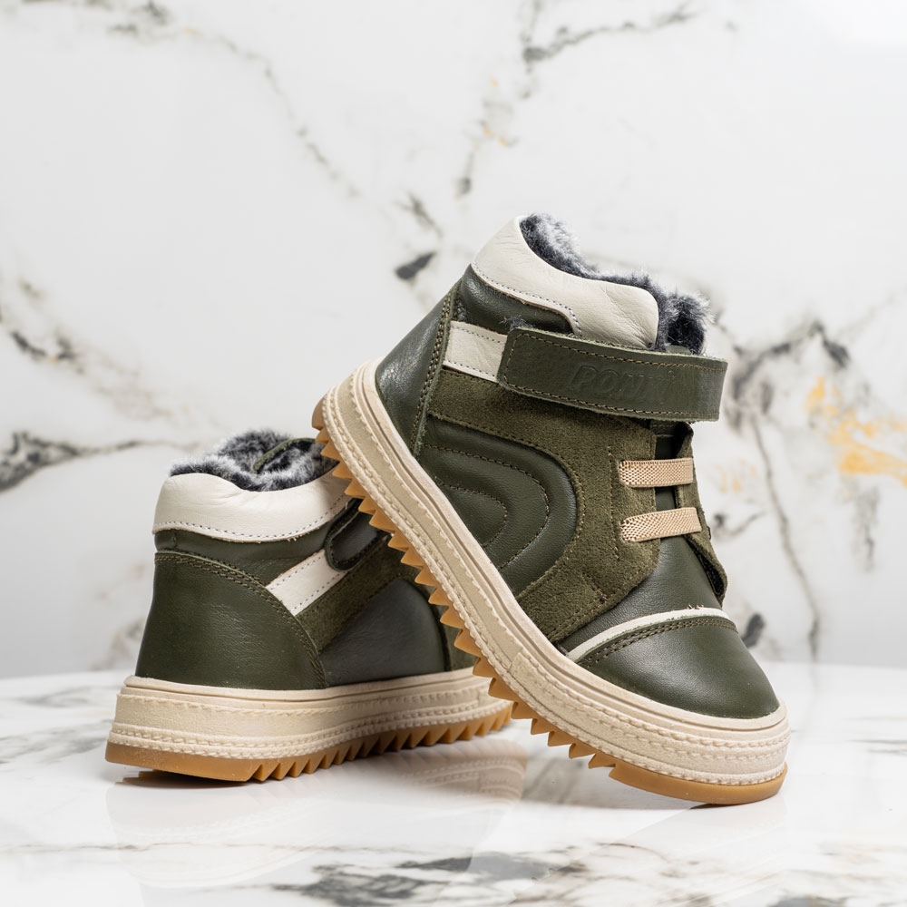 Бебешки зимни кецове PONKI JAMMIN KHAKI №20-21