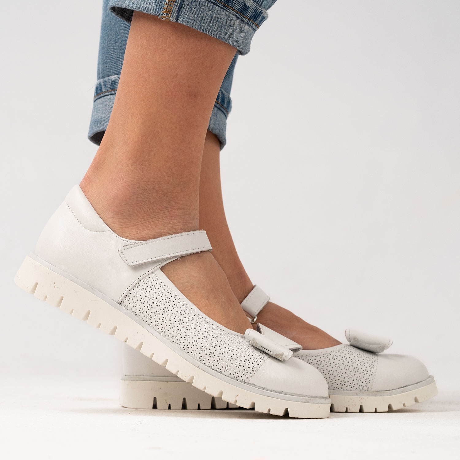 Детски балеринки PONKI BELEZZA WHITE  №31-36