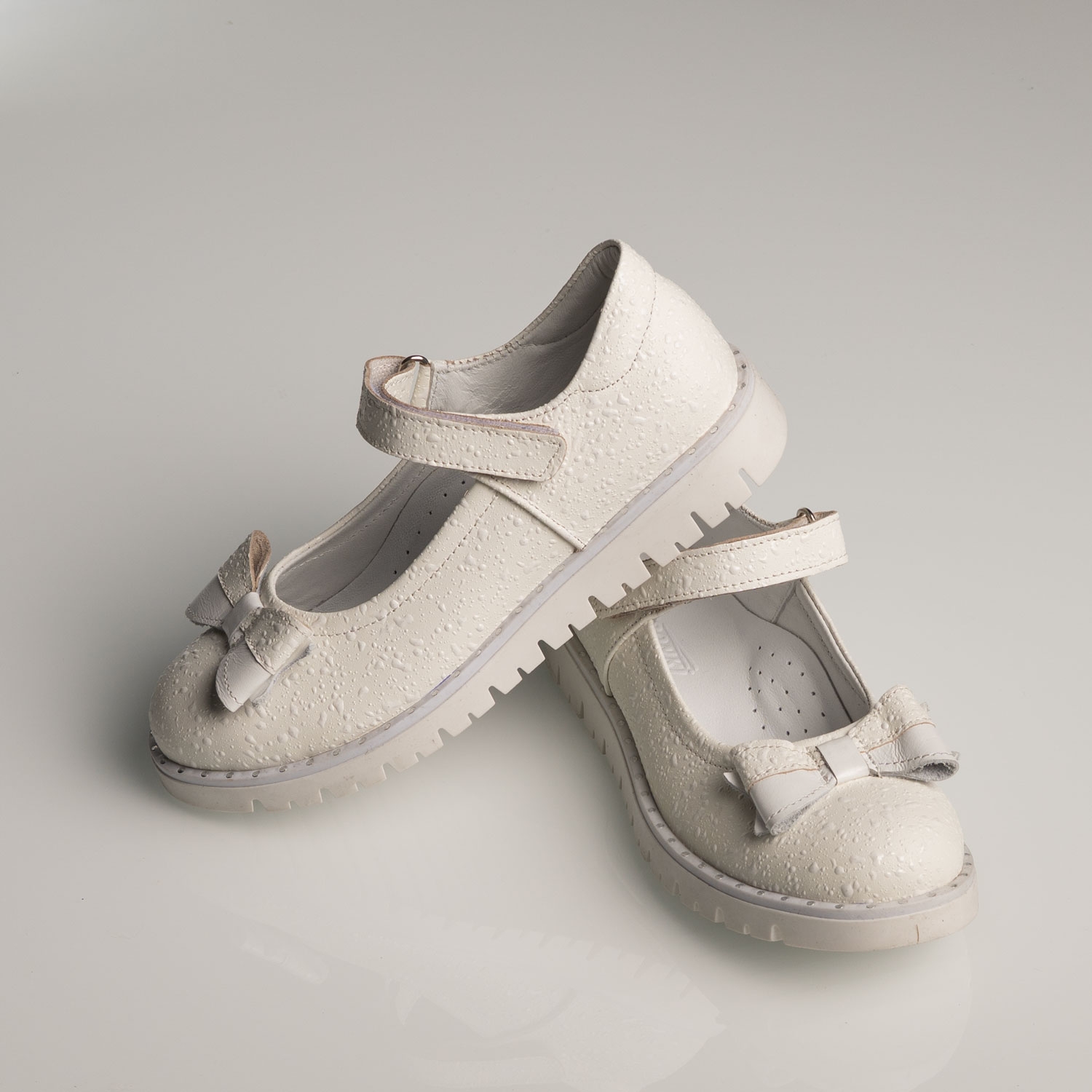 Детски балеринки PONKI  Elegance New White-Drops №31-36