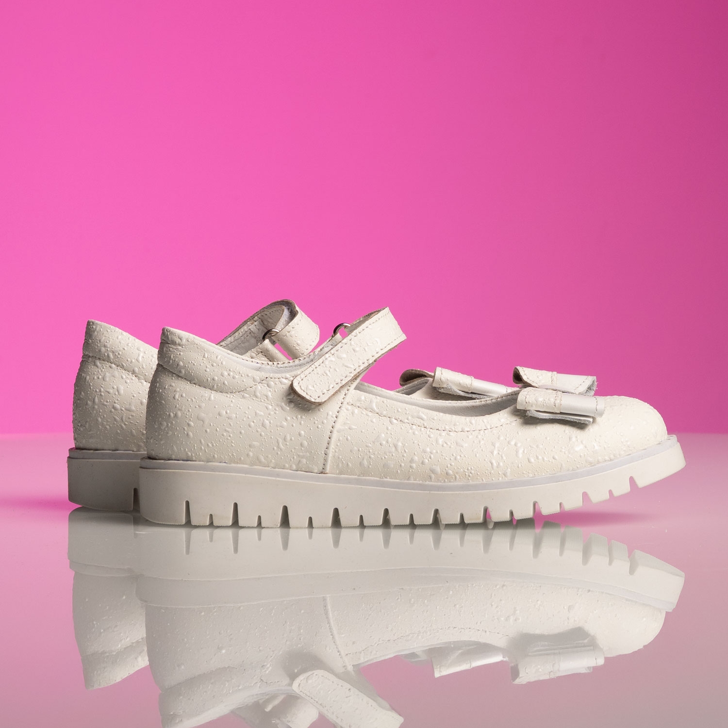 Детски балеринки PONKI  Elegance New White-Drops №31-36