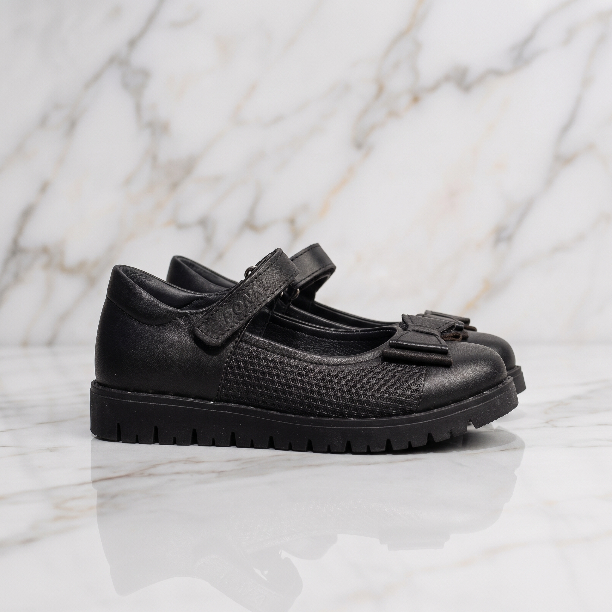 Детски балеринки PONKI Elegante Black №26-30