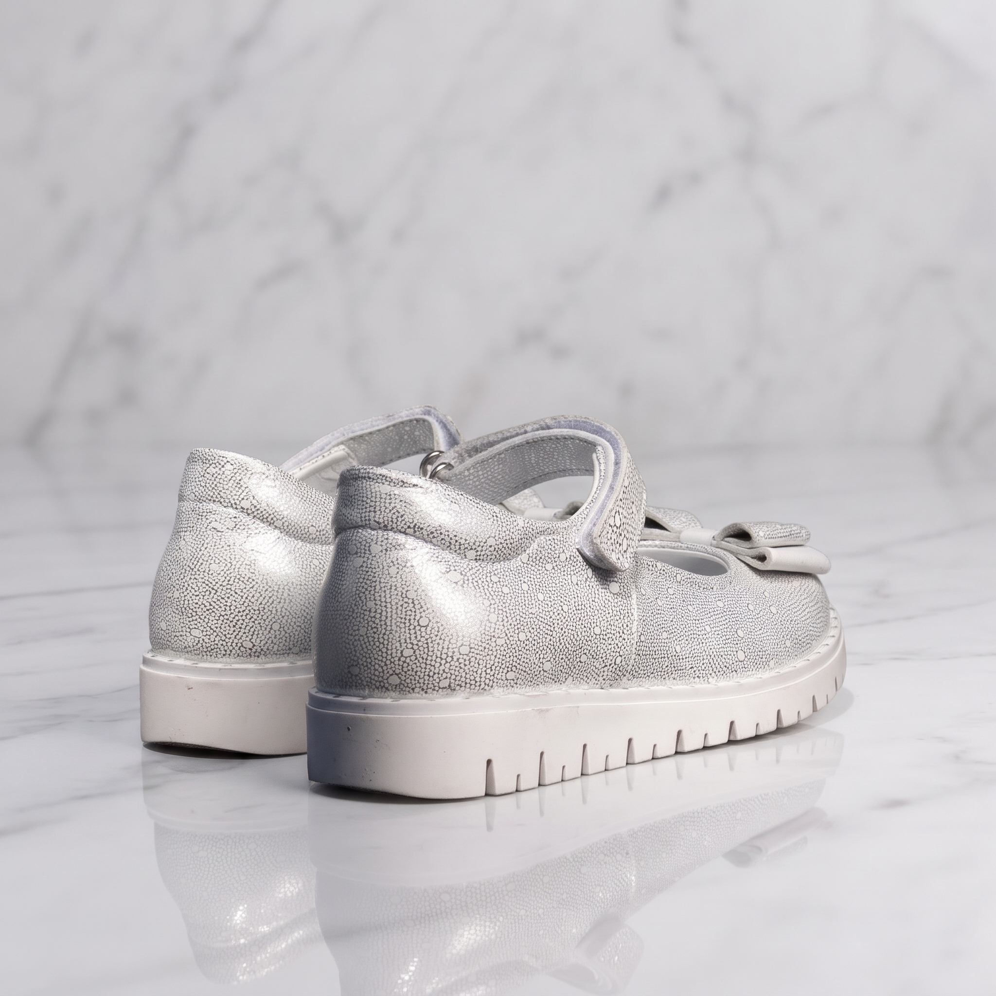 Детски балеринки PONKI  Elegante Silver №31-36