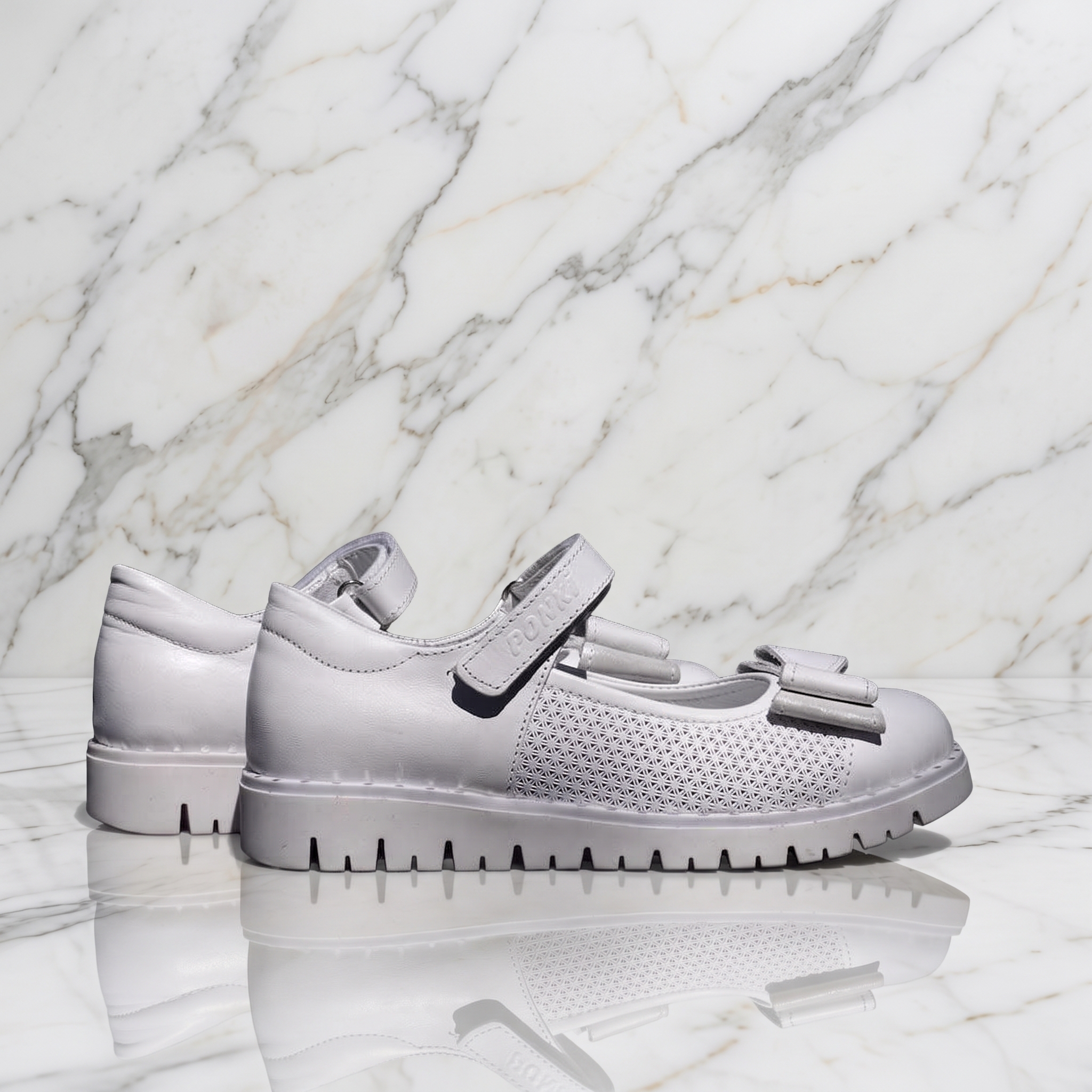 Детски балеринки PONKI  Elegante White №31-36