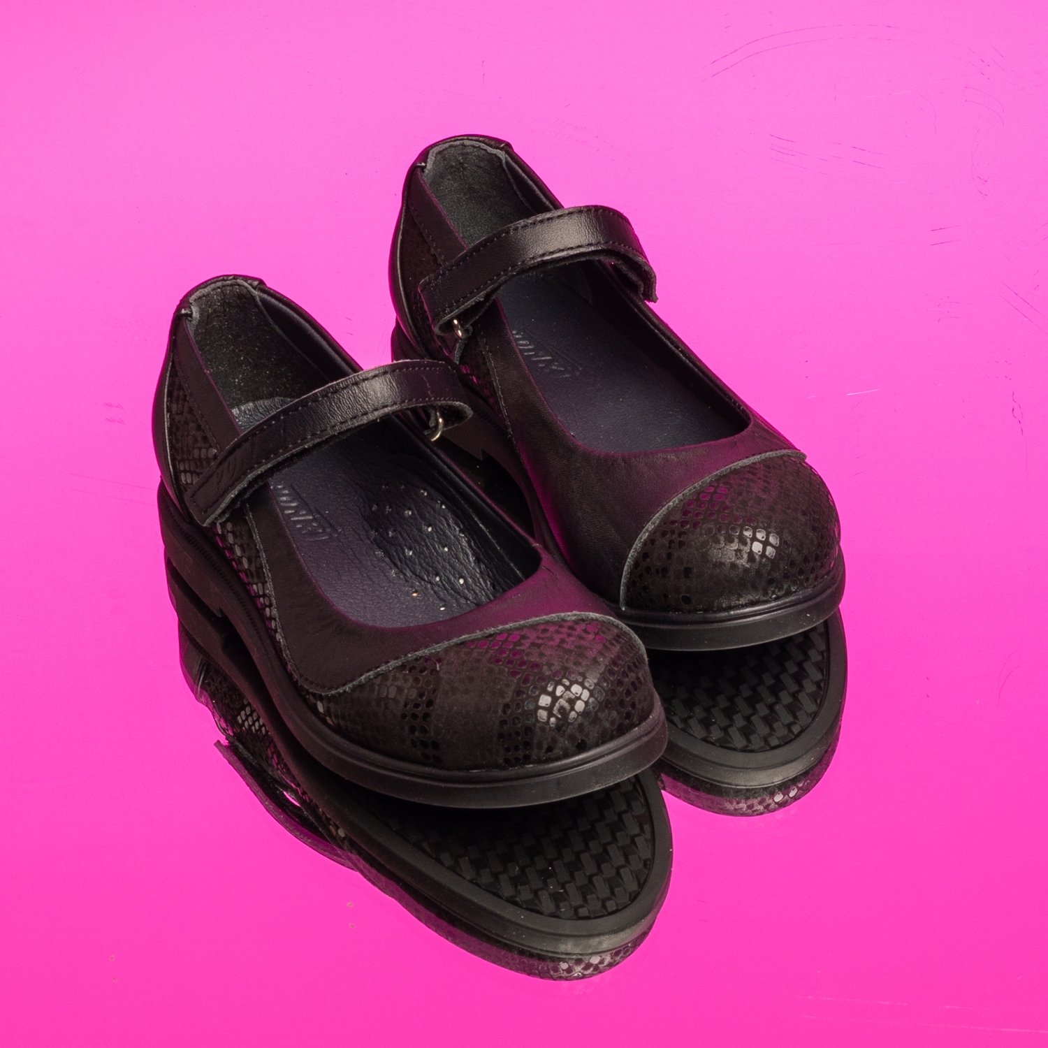 Детски балеринки PONKI Resto Black №31-36