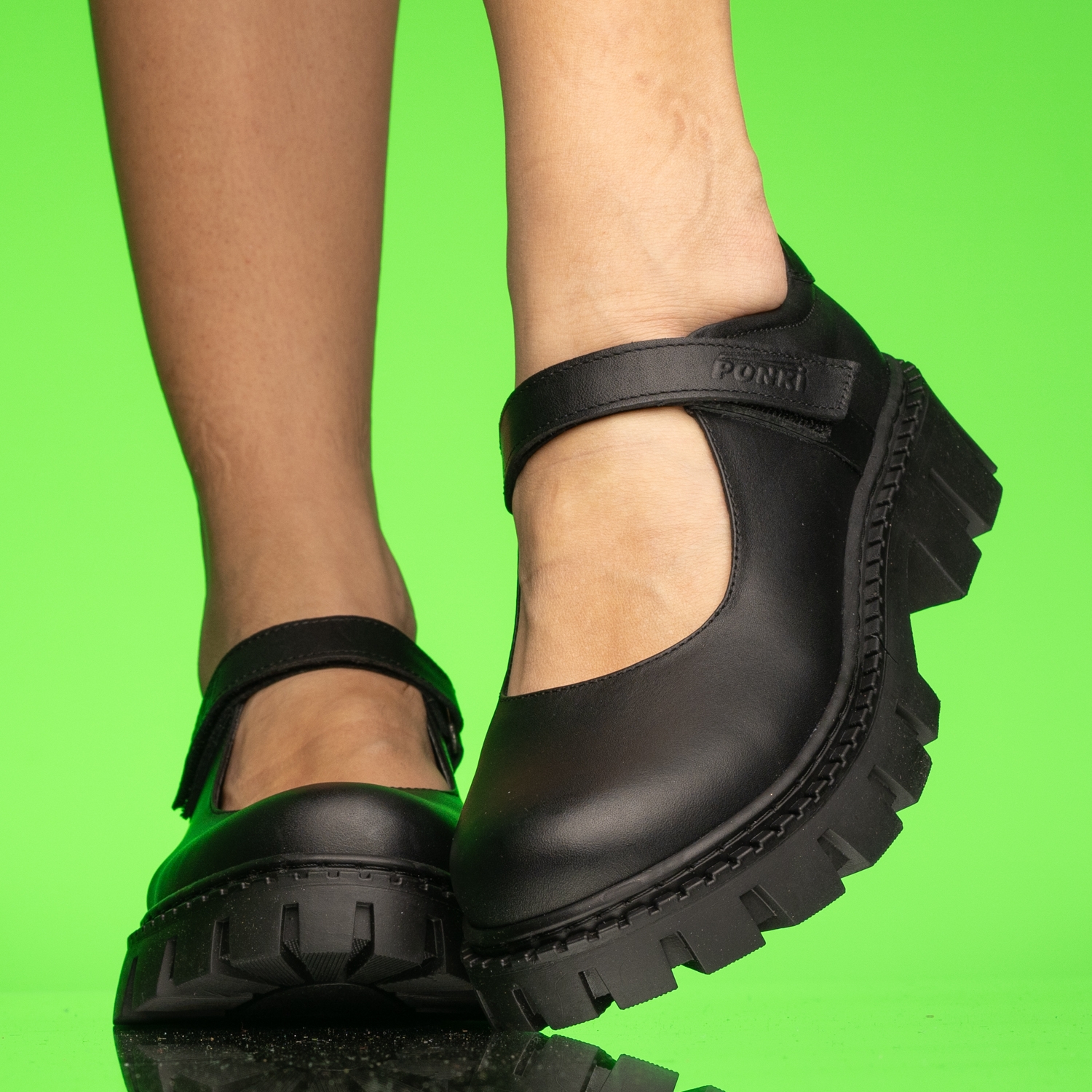 Детски балеринки PONKI XTRAVAGANZA BLACK №31-36