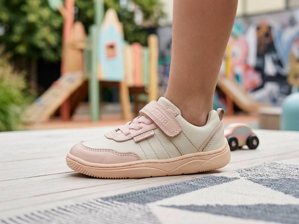 Детски боси обувки PONKI Barefoot BALANCE Beige / Powder №31-36