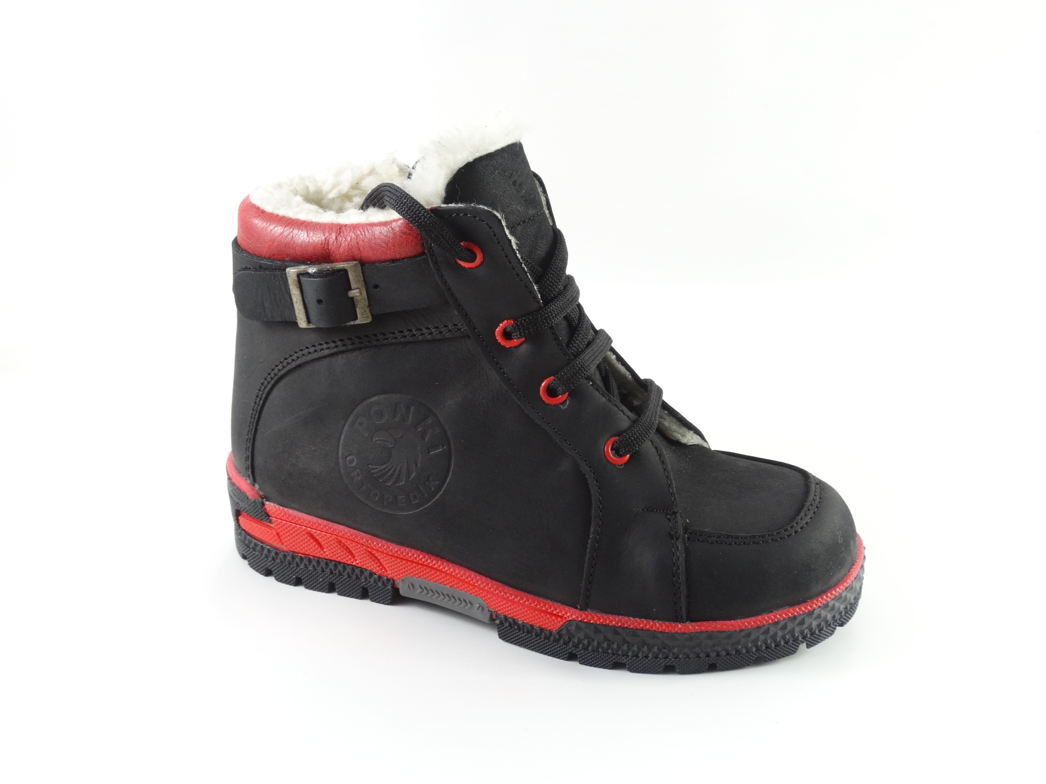 Детски Боти PONKI BBK BLACK-RED №26-30