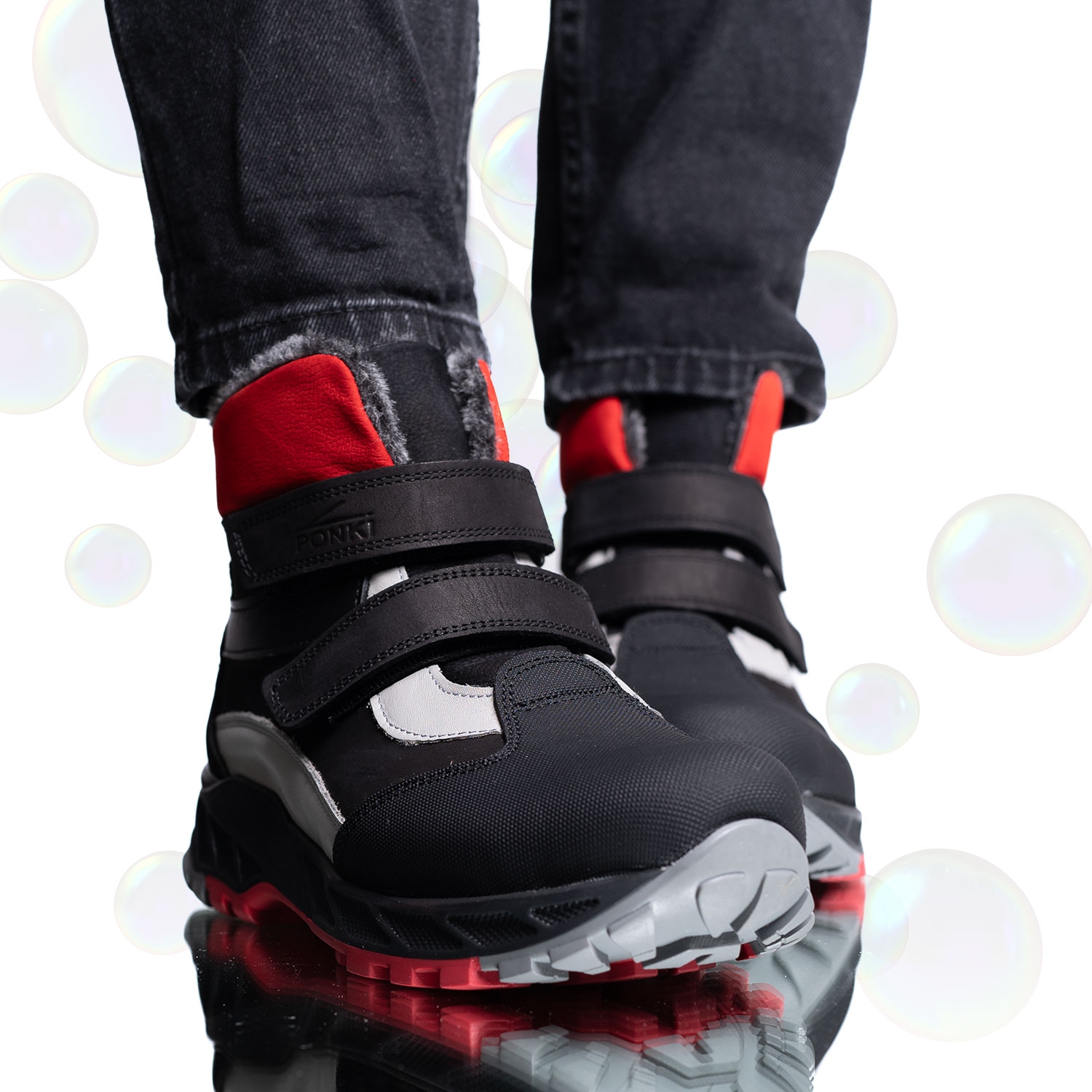 Детски боти PONKI Bravish Black №26-30