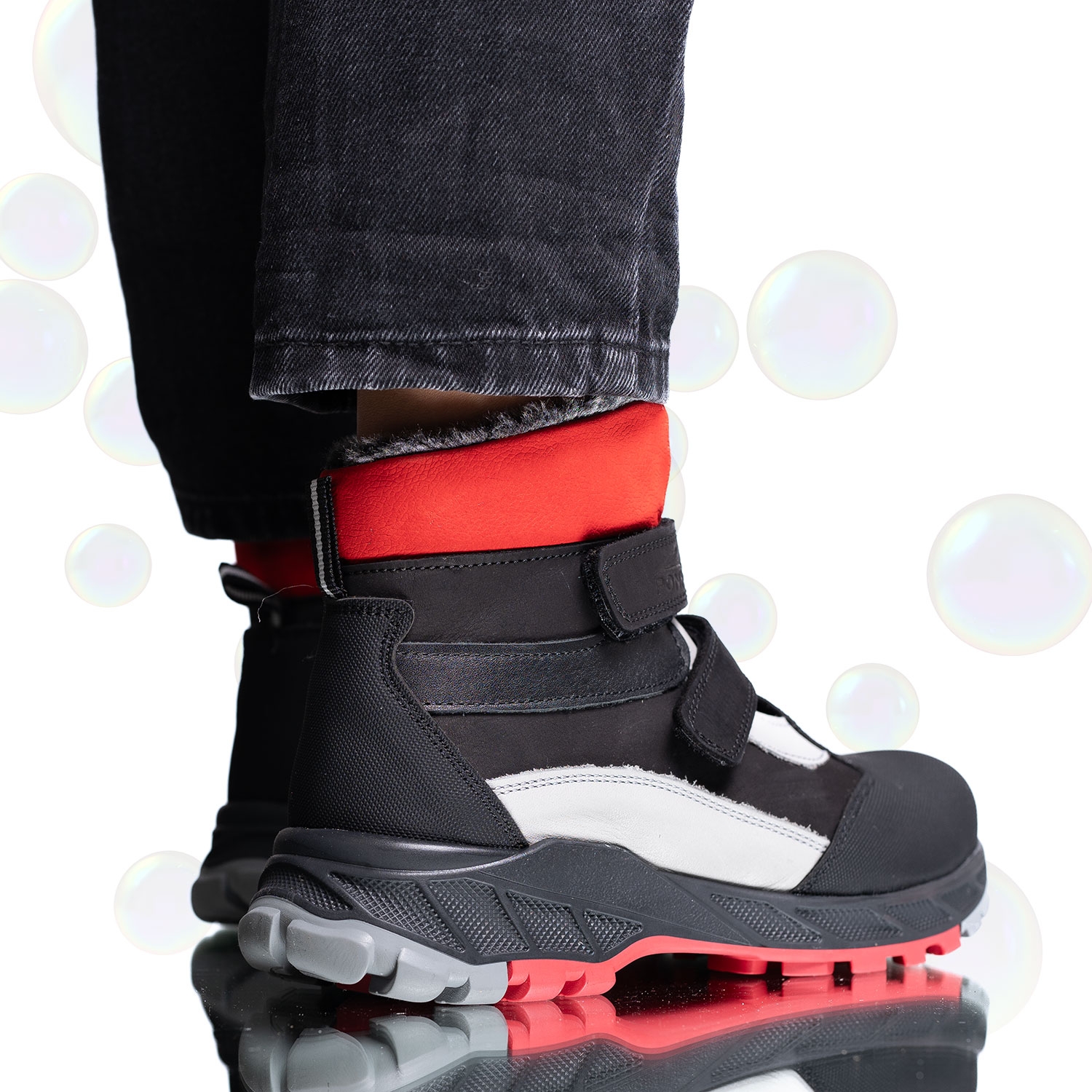 Детски боти PONKI Bravish Black №26-30