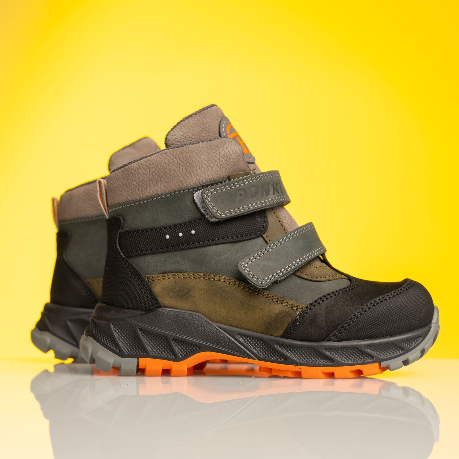Детски боти PONKI Bravish Grey-Khaki №26-30