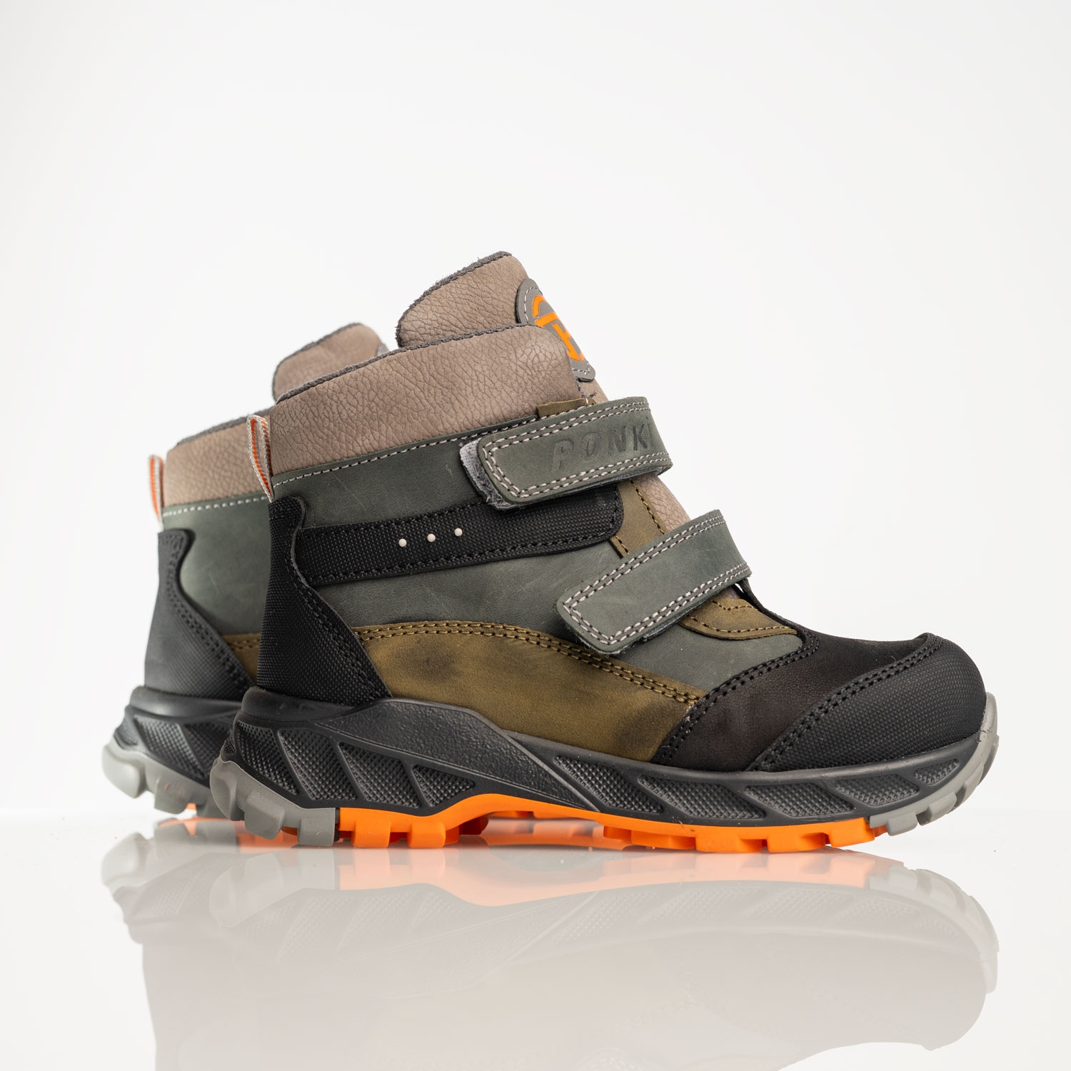 Детски боти PONKI Bravish Grey-Khaki №26-30
