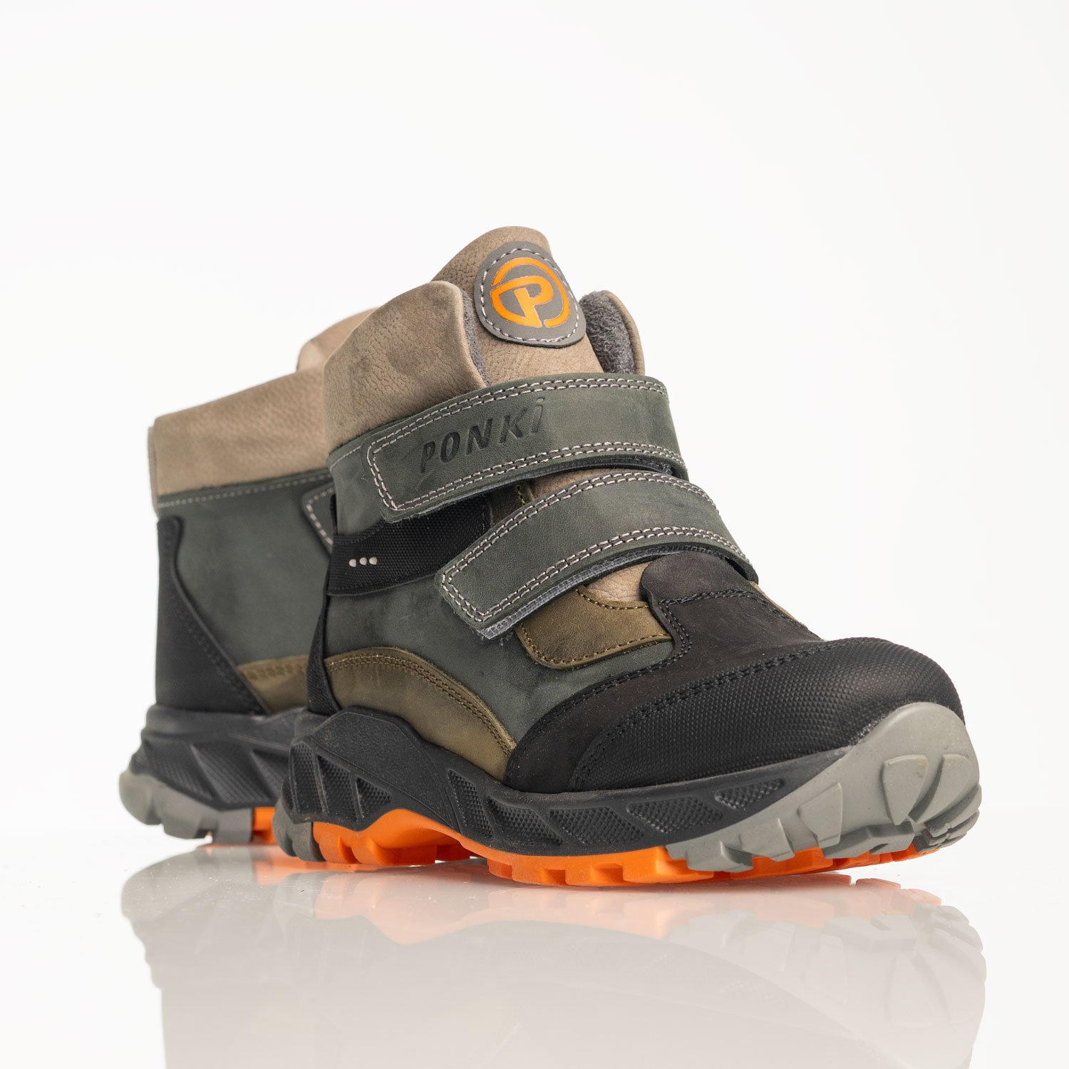 Детски боти PONKI Bravish Grey-Khaki №31-36