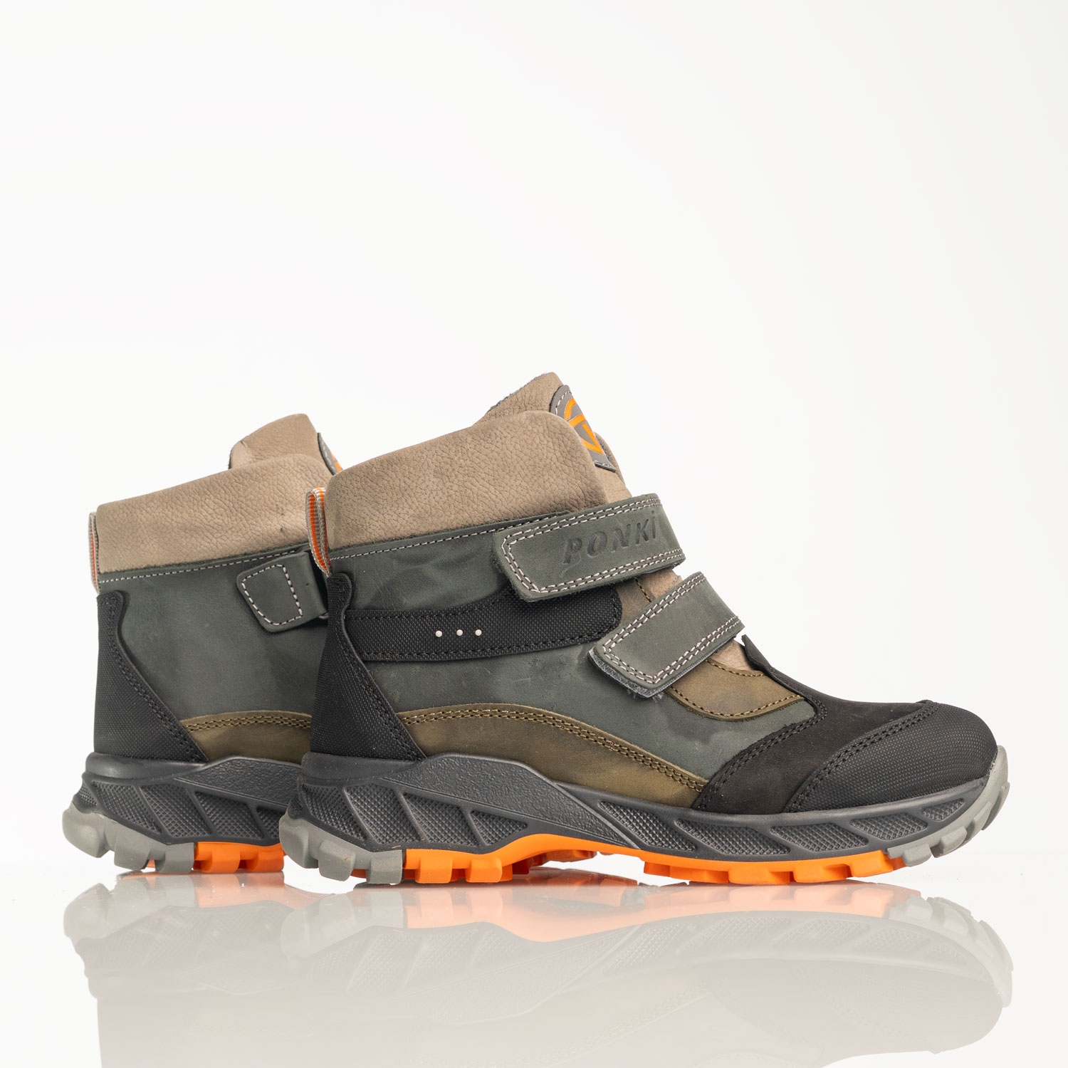 Детски боти PONKI Bravish Grey-Khaki №31-36