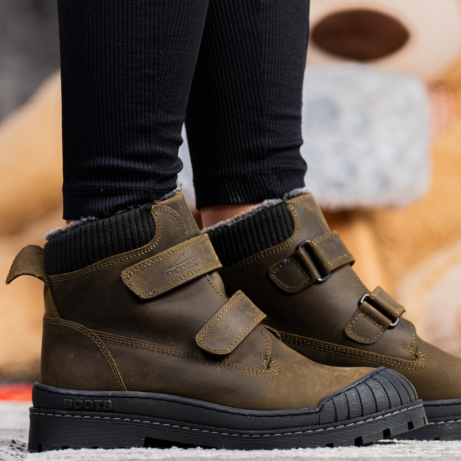 Детски боти PONKI Calmer NEW Khaki №31-36