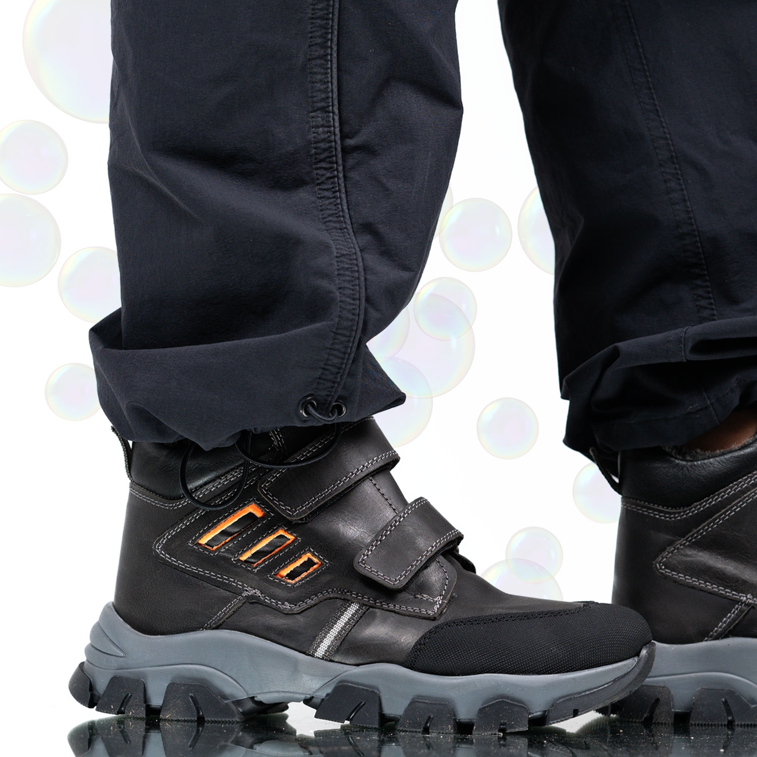 Детски боти PONKI Kyosuke Grey 31-36